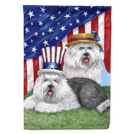 PATIOPLUS 11 x 0.01 x 15 in. Old English Sheepdog USA Garden Flag PA2553375